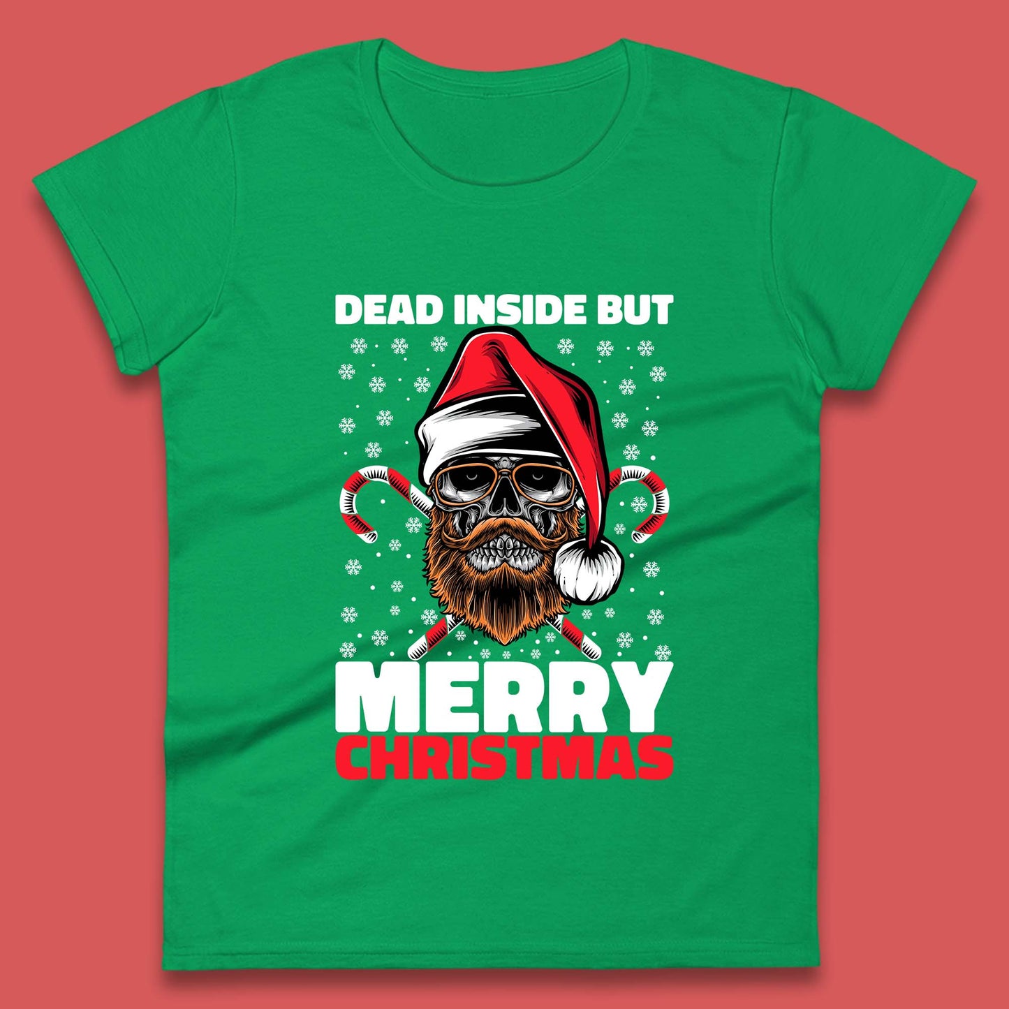hipster skull christmas womens t shirt