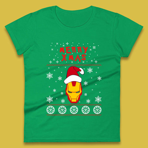 Merry Xmas Ironman Womens T-Shirt