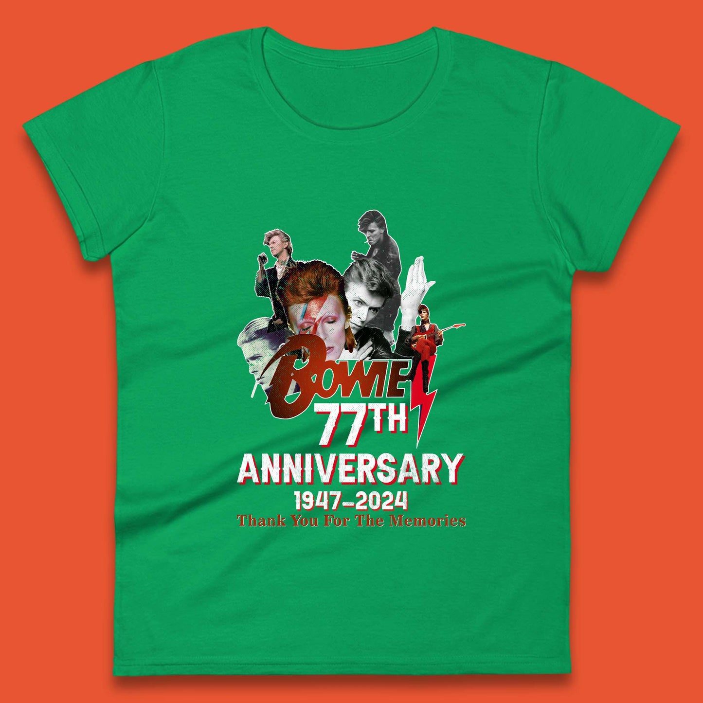 Bowie 77th Anniversary Womens T-Shirt