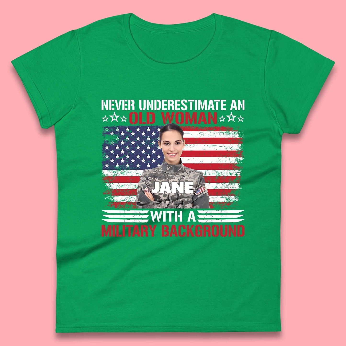 Personalised Never Underestimate An Old Woman T-Shirt