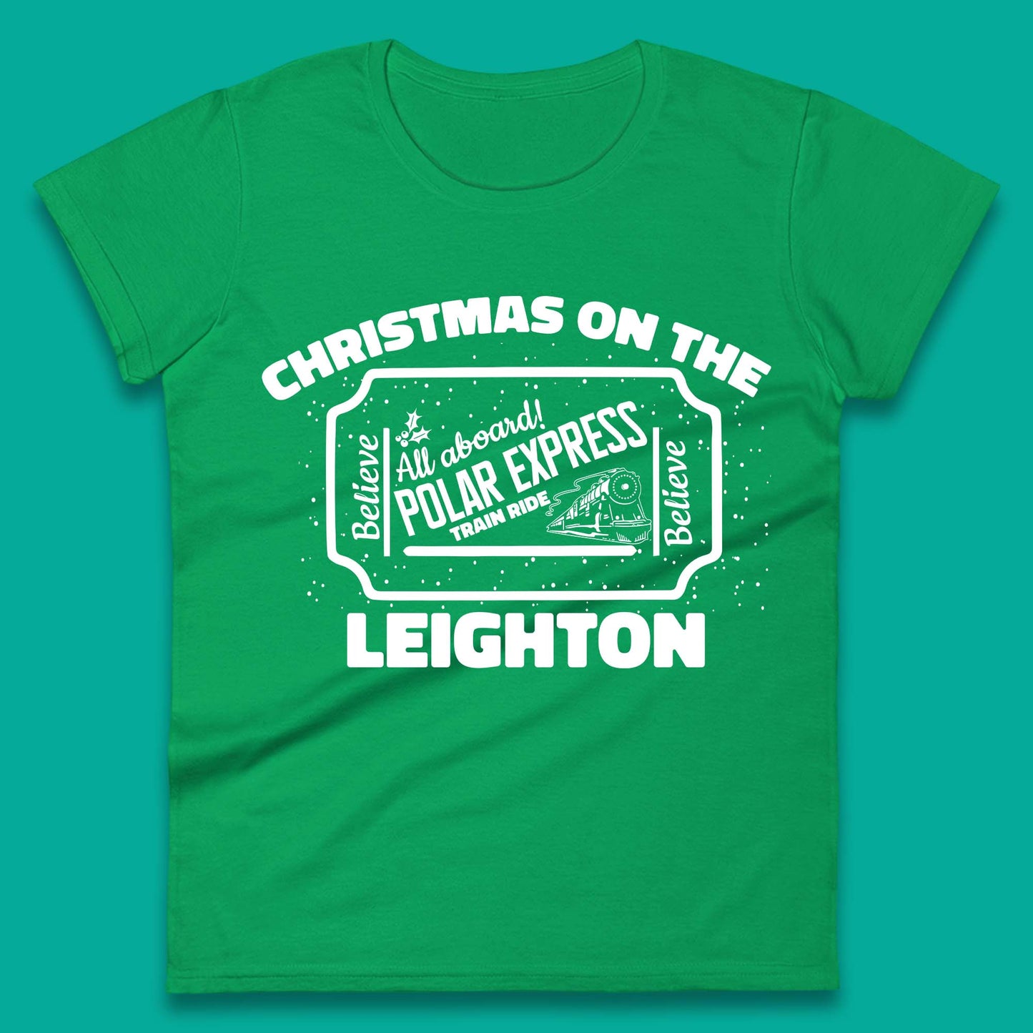 Polar Express Christmas Train Womens T-Shirt