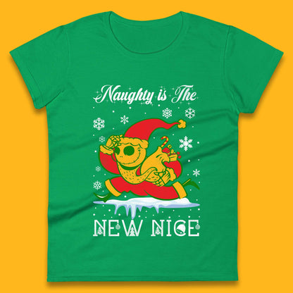 Santa Jack Skellington Christmas Womens T-Shirt