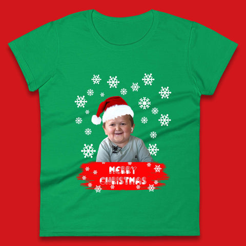 Merry Christmas Hasbulla Snowflakes Womens T-Shirt