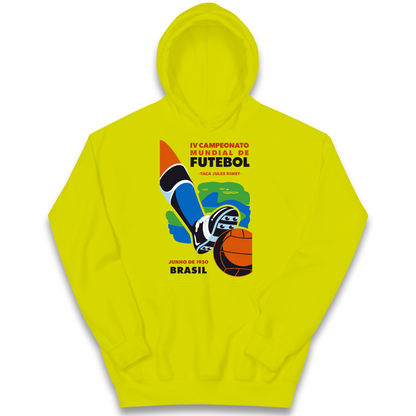 Brasil 1950 Retro World Cup Kids Hoodie