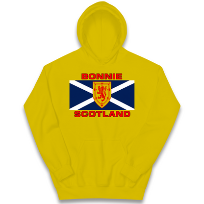 Bonnie Scotland Football Flag Kids Hoodie