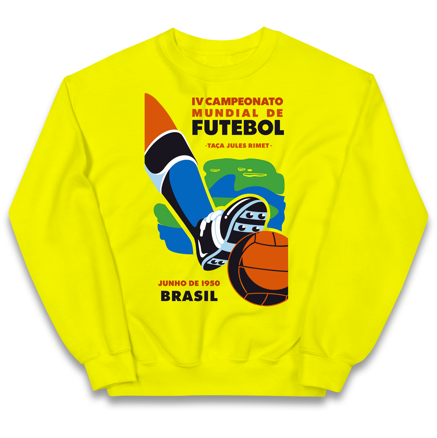 Brasil 1950 Retro World Cup Kids Jumper