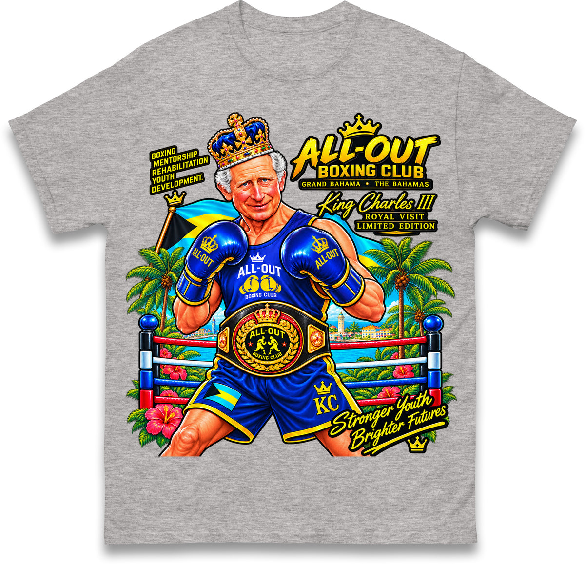 King Charles Boxing Academy Bahamas T Shirt