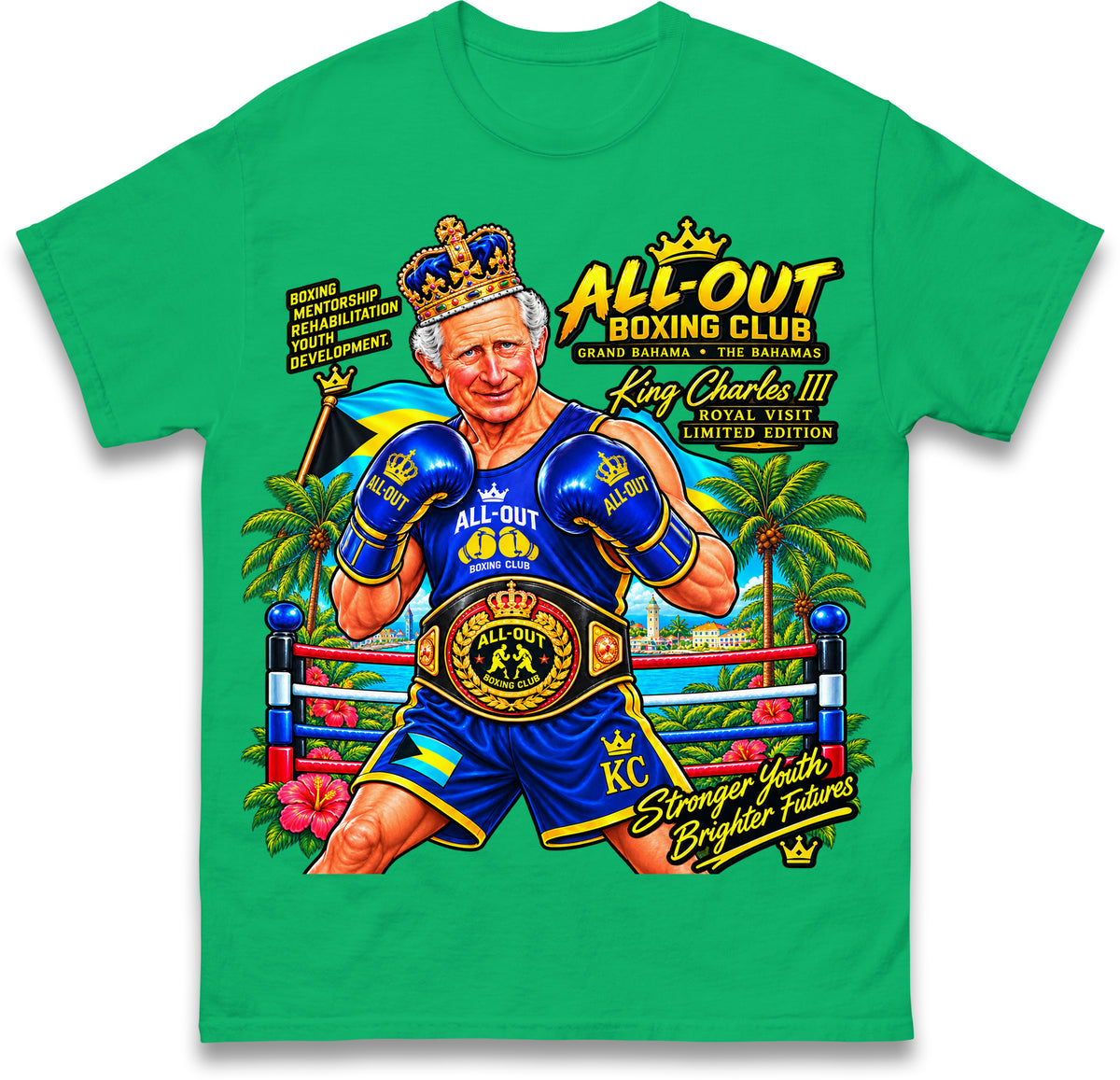 King Charles Boxing Academy Bahamas T Shirt