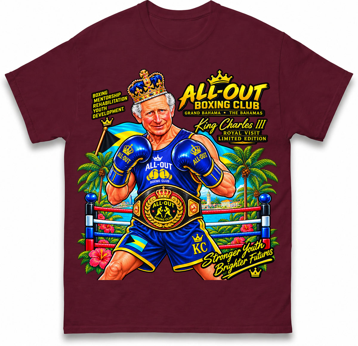 King Charles Boxing Academy Bahamas T Shirt