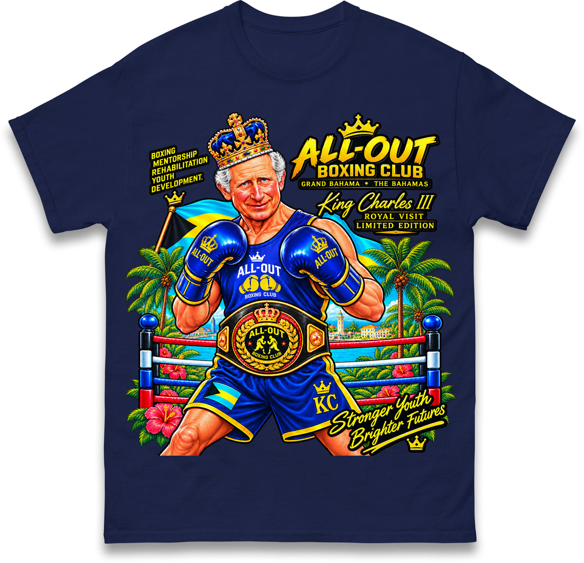 King Charles Boxing Academy Bahamas T Shirt
