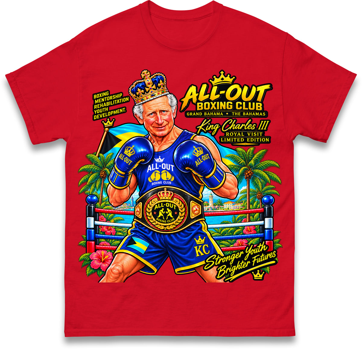 King Charles Boxing Academy Bahamas T Shirt