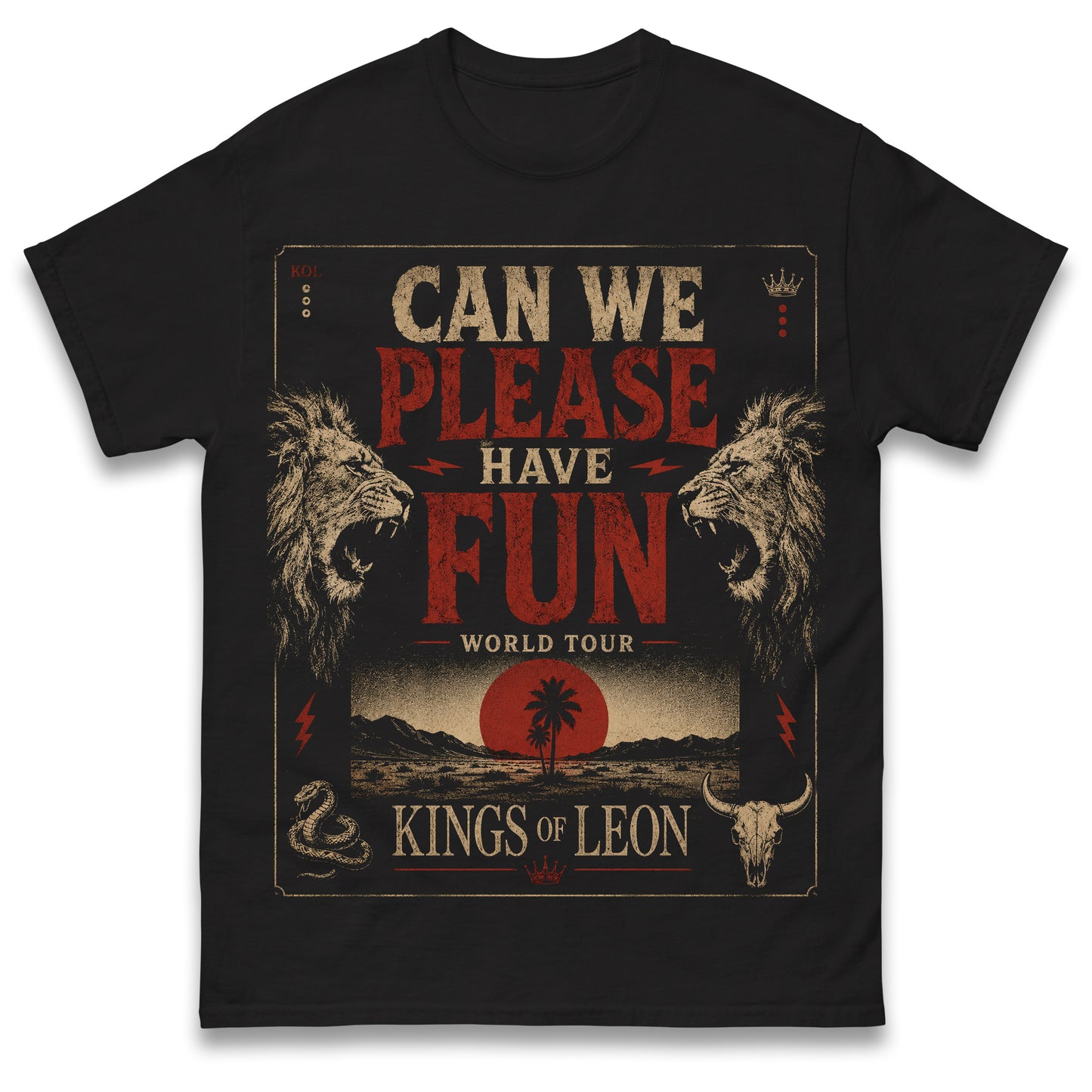 Kings of Leon Can We Please Have Fun World Tour 2026 T Shirt