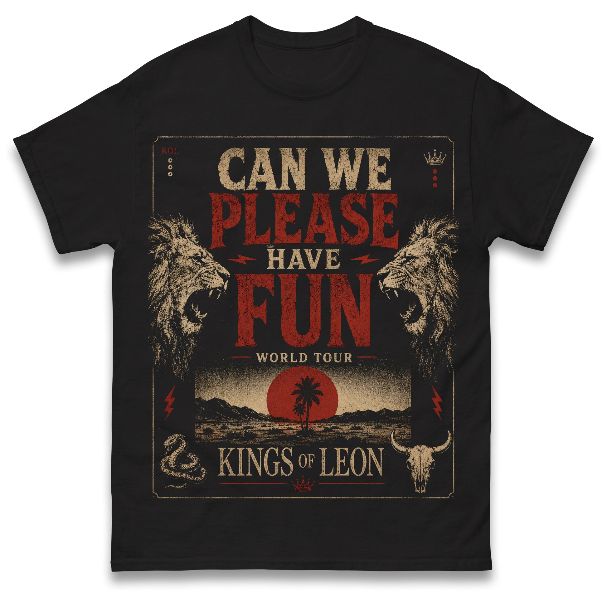 Kings of Leon Can We Please Have Fun World Tour 2026 T Shirt