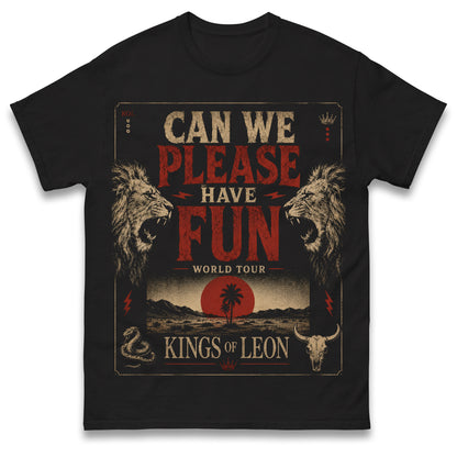 Kings of Leon Can We Please Have Fun World Tour 2026 T Shirt