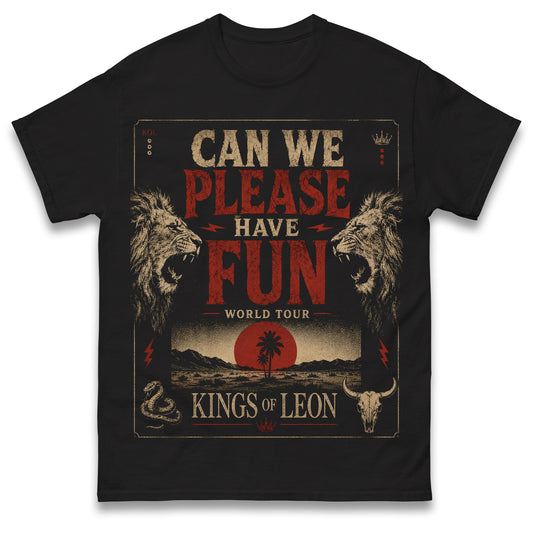 Kings of Leon Can We Please Have Fun World Tour 2026 T Shirt