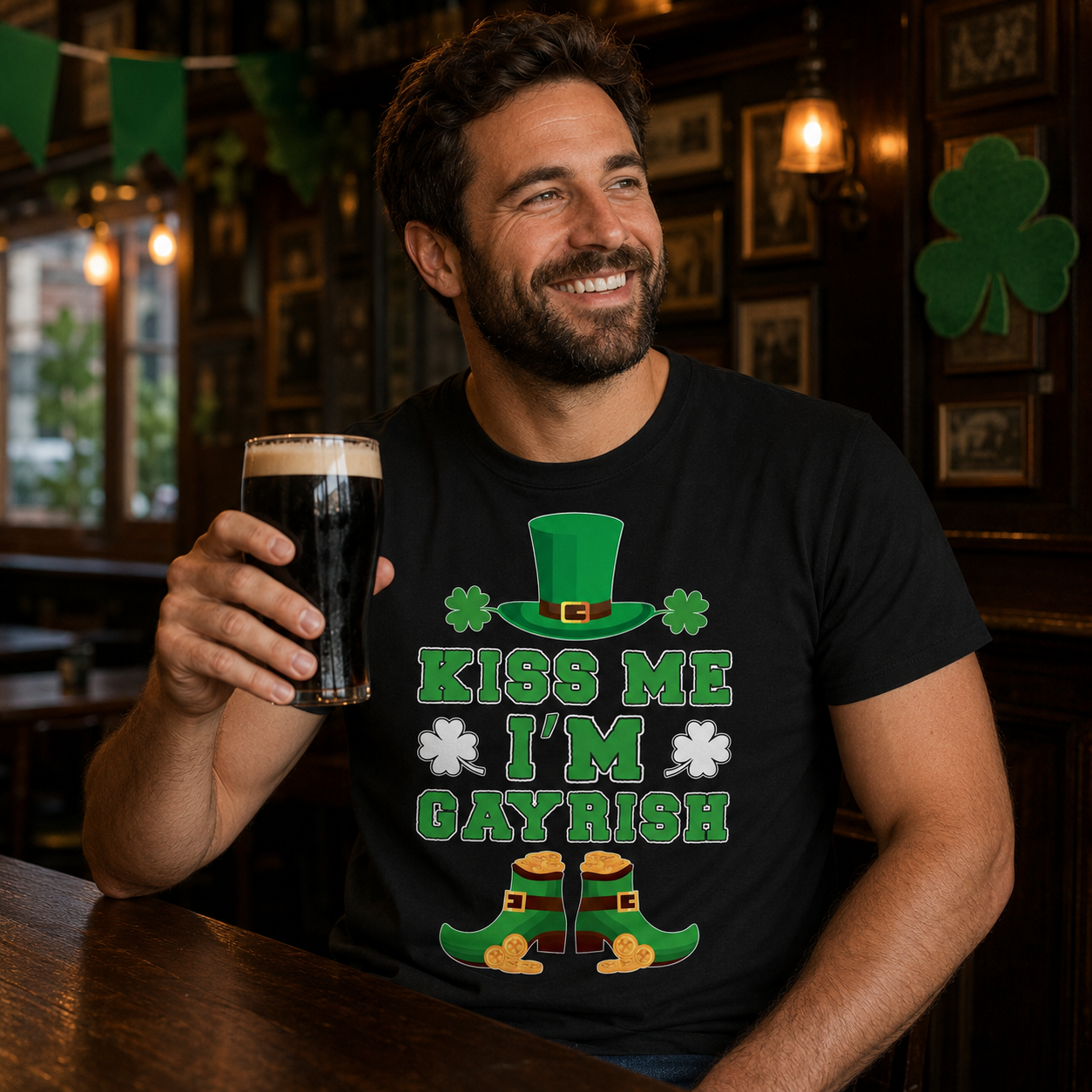 Kiss Me I'm Gayrish T Shirt