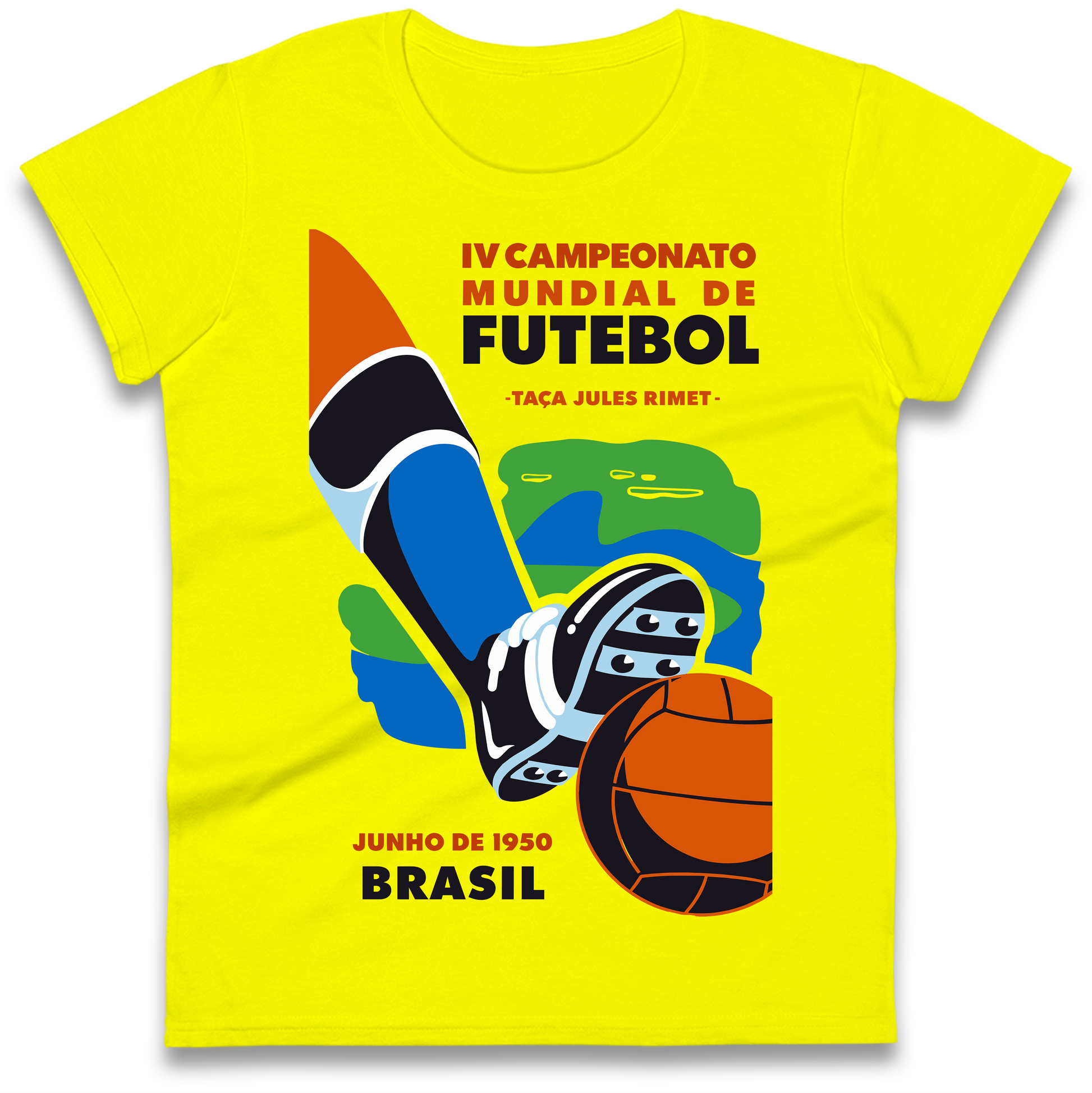 Brasil 1950 Retro World Cup Ladies T Shirt
