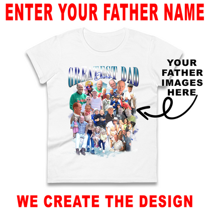 Fathers Day Personalised Ladies T Shirt