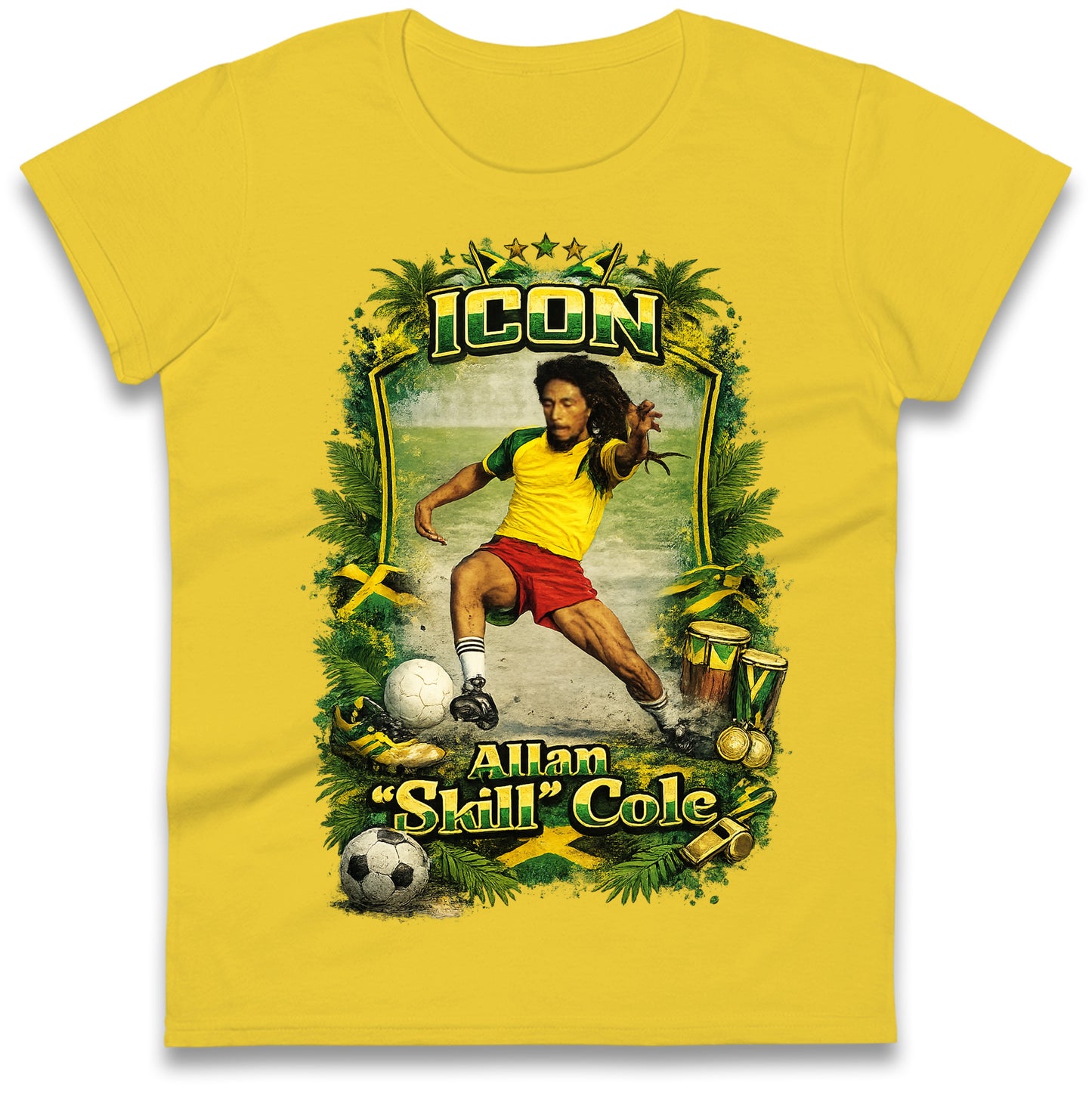 Jamaica Football Ladies T Shirt