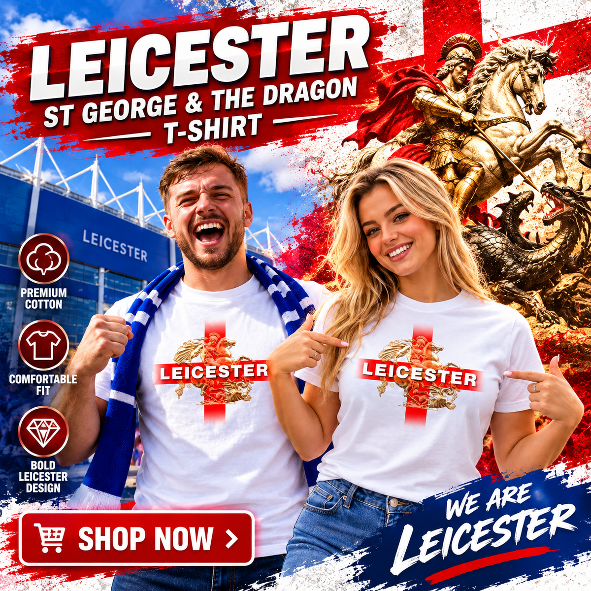 Leicester City Football T Shirt