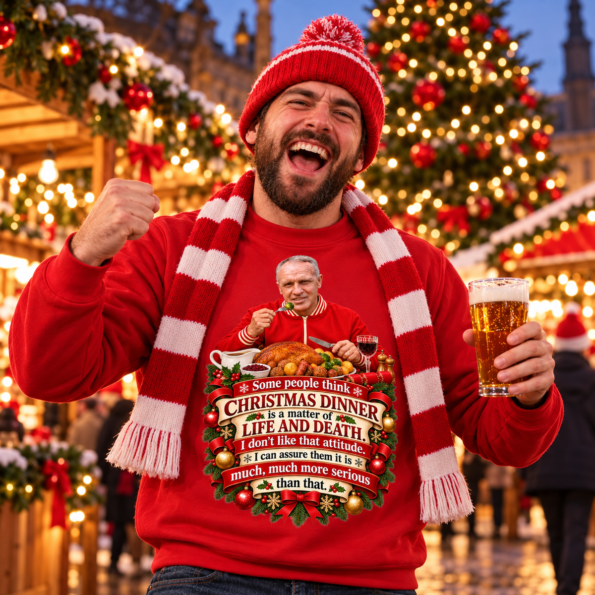Liverpool Christmas Jumper Mens Bill Shankly