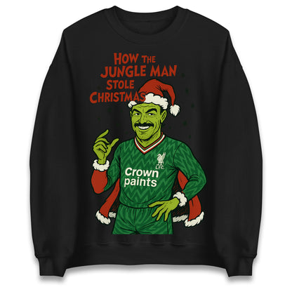 How The Jungle Man Stole Christmas Bruce Grobbelaar Liverpool Christmas Jumper