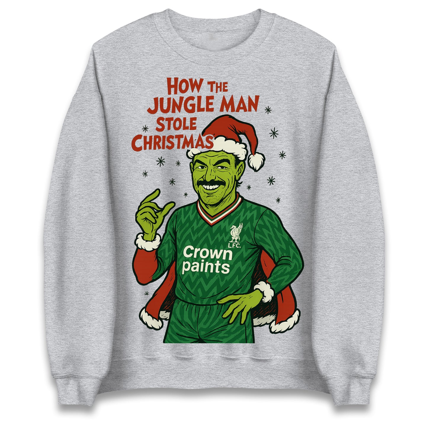 How The Jungle Man Stole Christmas Bruce Grobbelaar Liverpool Christmas Jumper