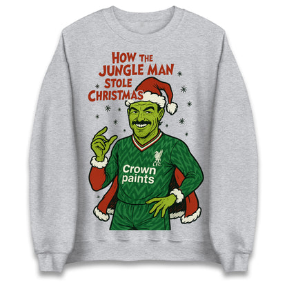 How The Jungle Man Stole Christmas Bruce Grobbelaar Liverpool Christmas Jumper
