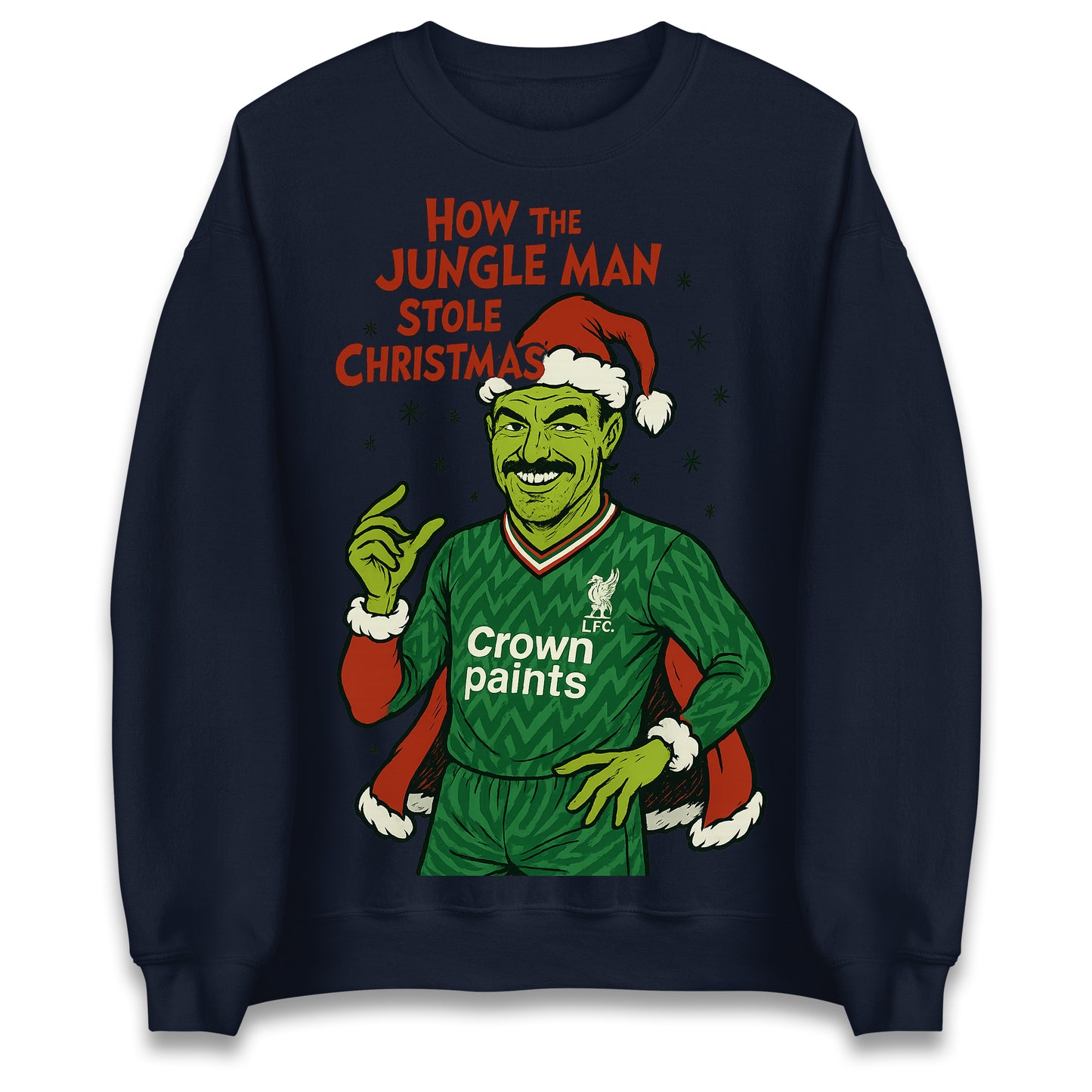 How The Jungle Man Stole Christmas Bruce Grobbelaar Liverpool Christmas Jumper
