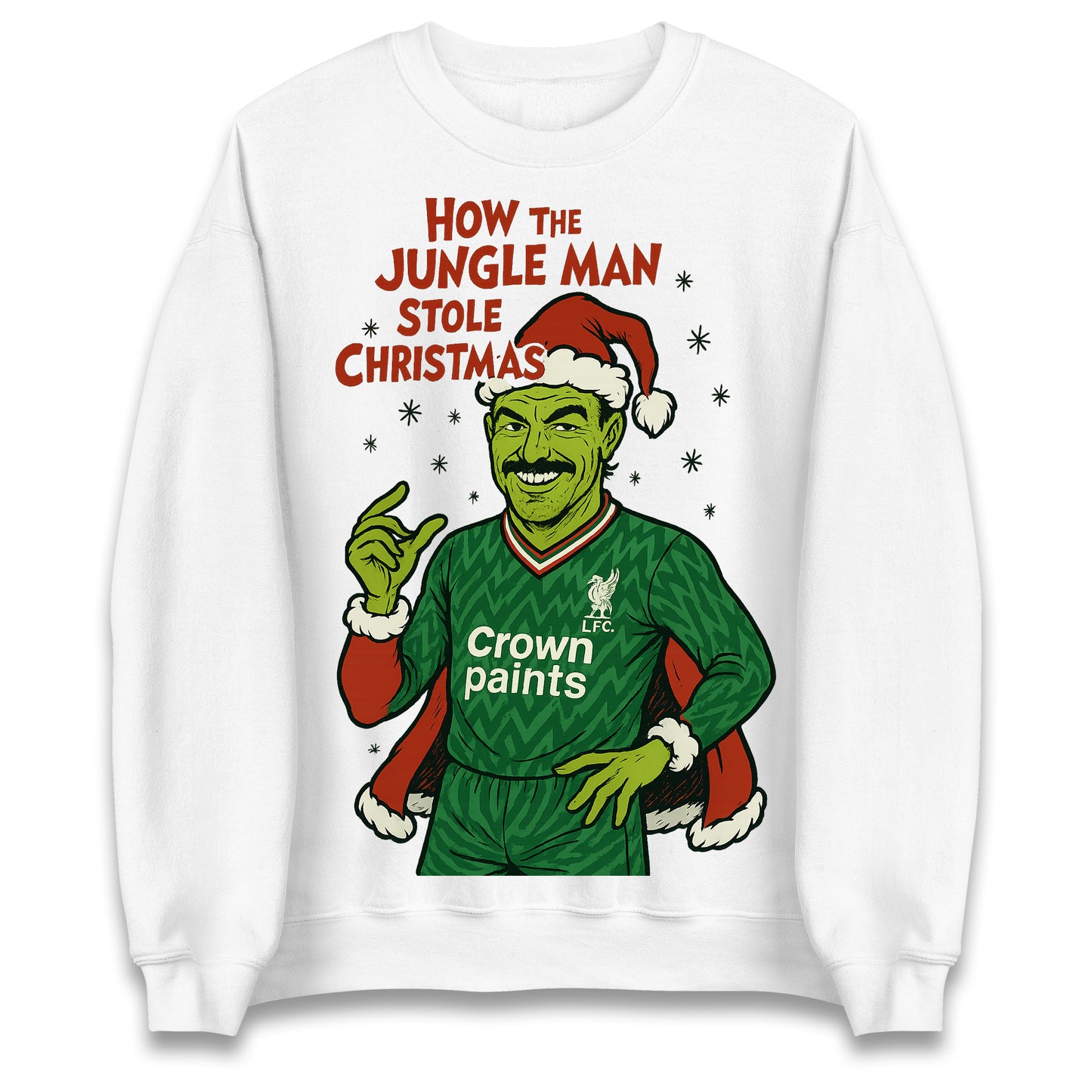 How The Jungle Man Stole Christmas Bruce Grobbelaar Liverpool Christmas Jumper