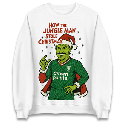 How The Jungle Man Stole Christmas Bruce Grobbelaar Liverpool Christmas Jumper