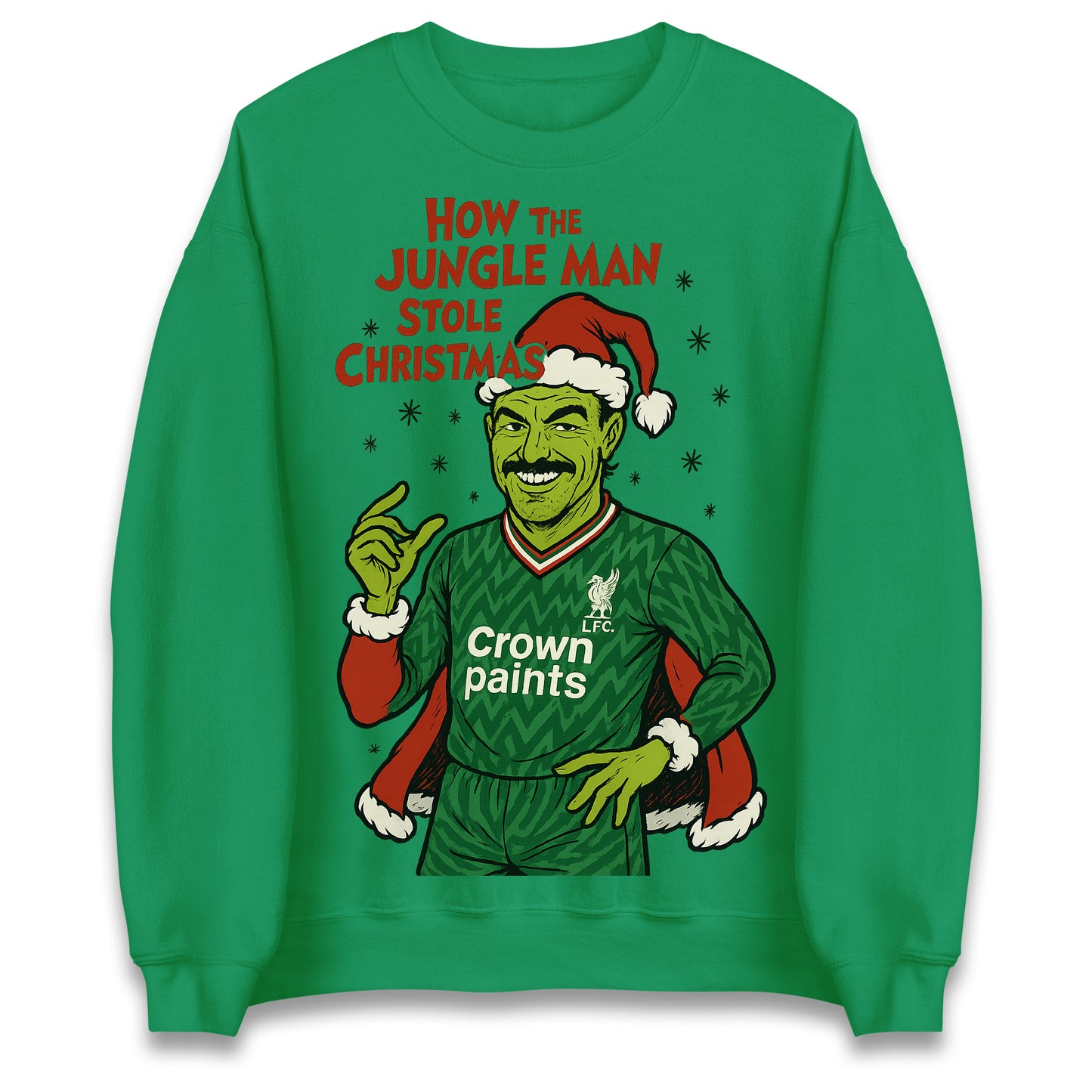 How The Jungle Man Stole Christmas Bruce Grobbelaar Liverpool Christmas Jumper