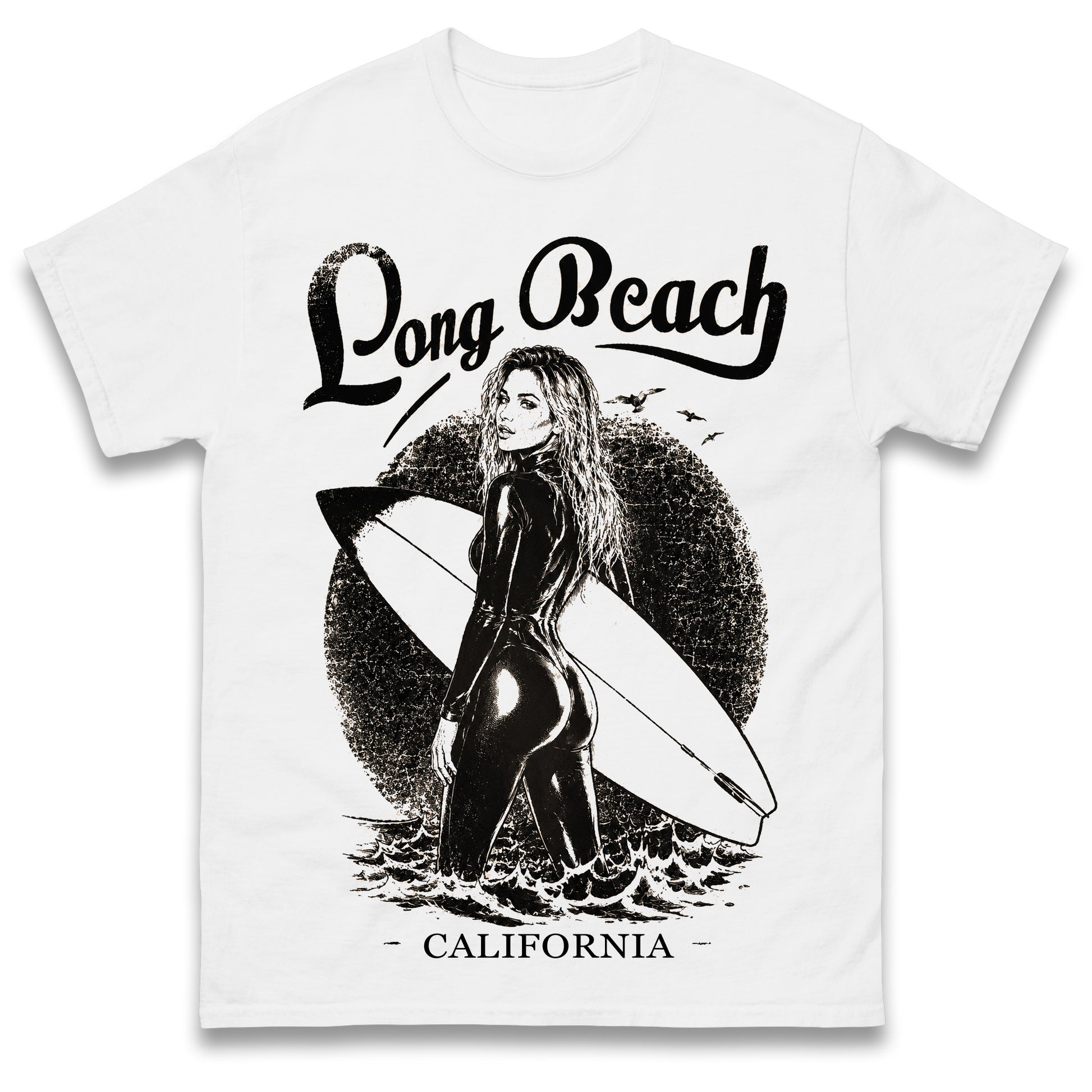 Long Beach California Surfer T Shirt