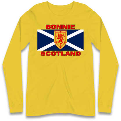 Bonnie Scotland Football Flag Longsleeve T Shirt