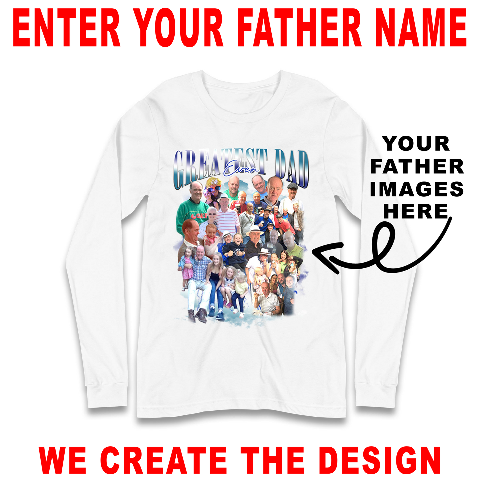 Fathers Day Personalised Longsleeve T Shirt