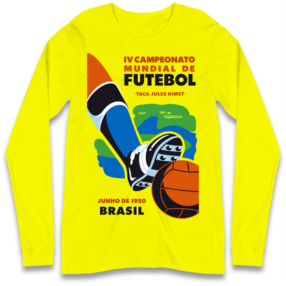 Brasil 1950 Retro World Cup Longsleeve T Shirt