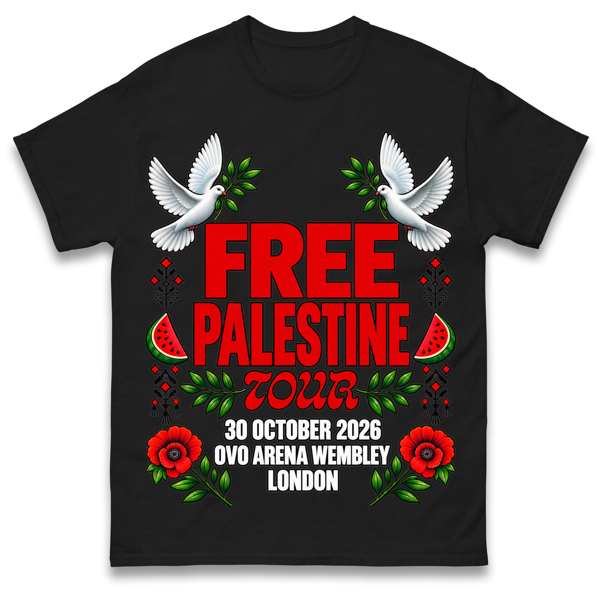 Macklemore and Friends Free Palestine Tour London 2026 T Shirt