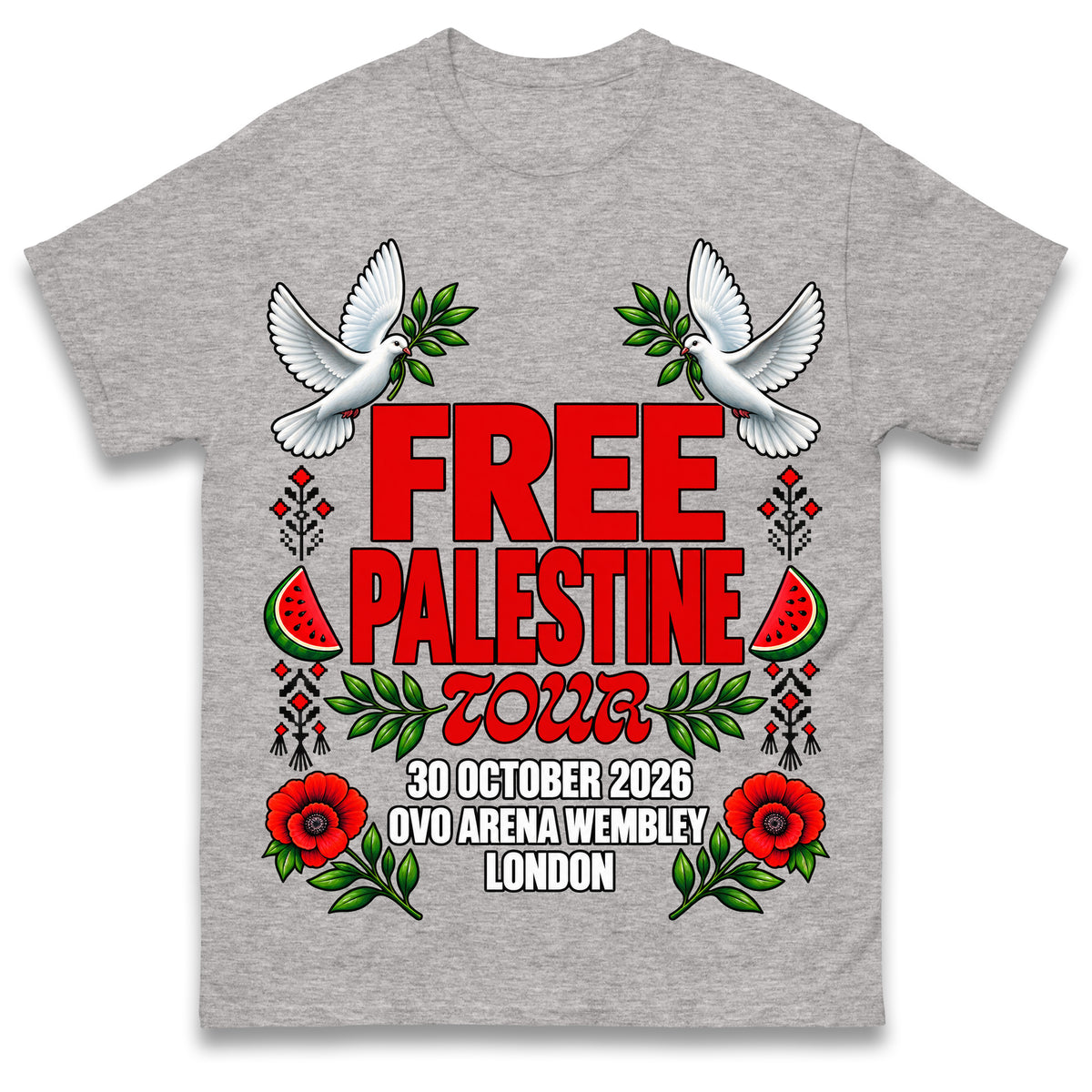 Free Palestine Tour London 2026 T Shirt