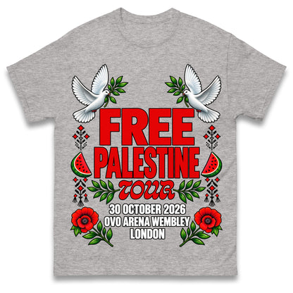 Free Palestine Tour London 2026 T Shirt