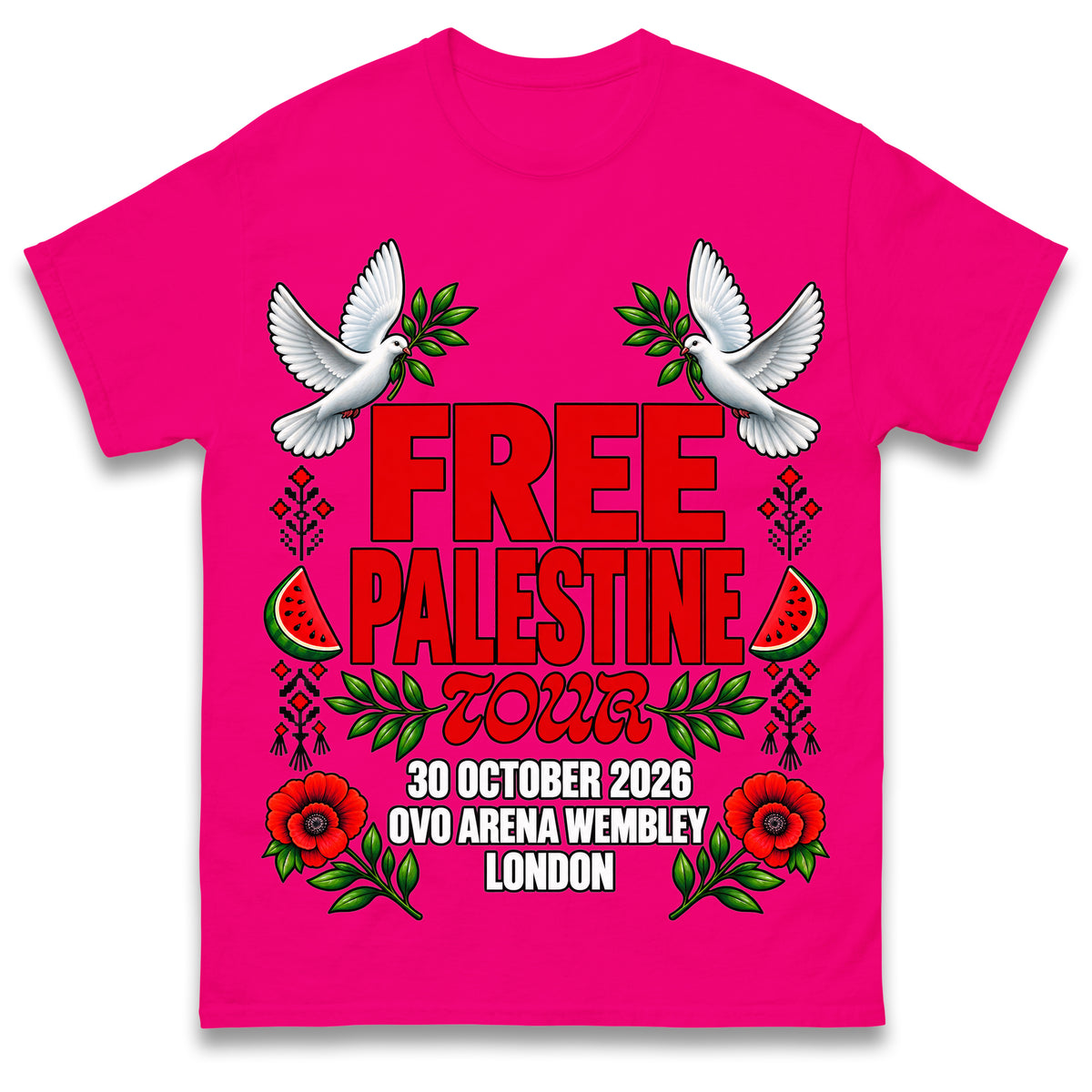 Macklemore and Friends Free Palestine Tour London 2026 T Shirt