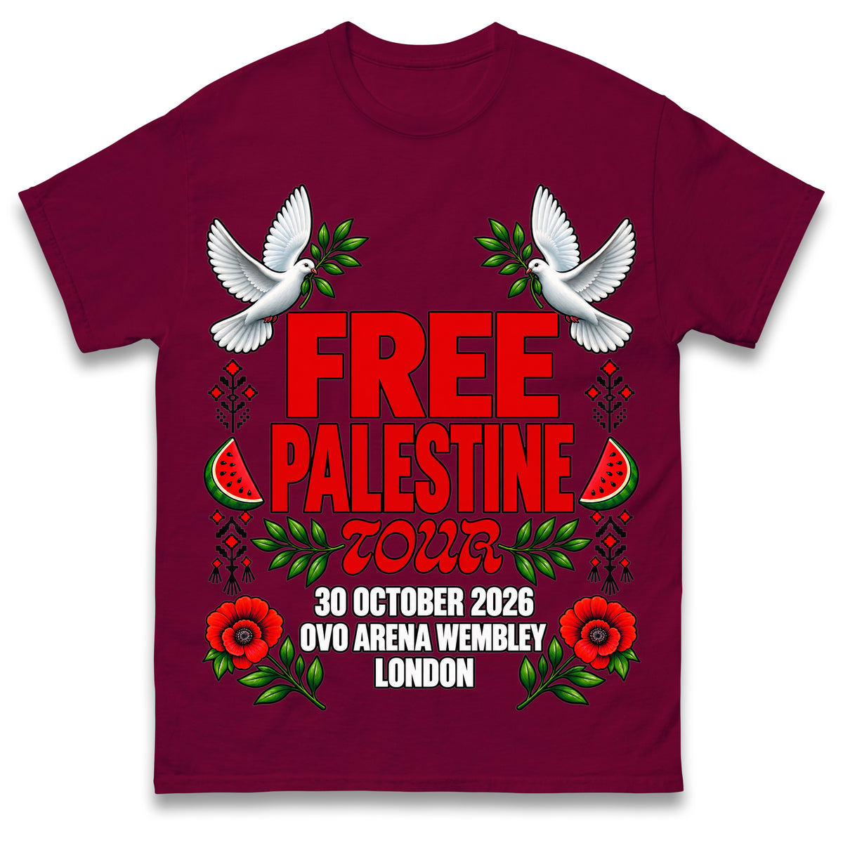 Macklemore and Friends Free Palestine Tour London 2026 T Shirt