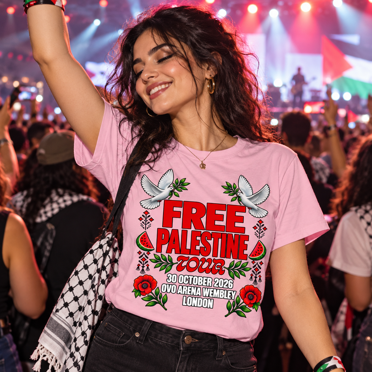 Macklemore and Friends Free Palestine Tour London 2026 T Shirt