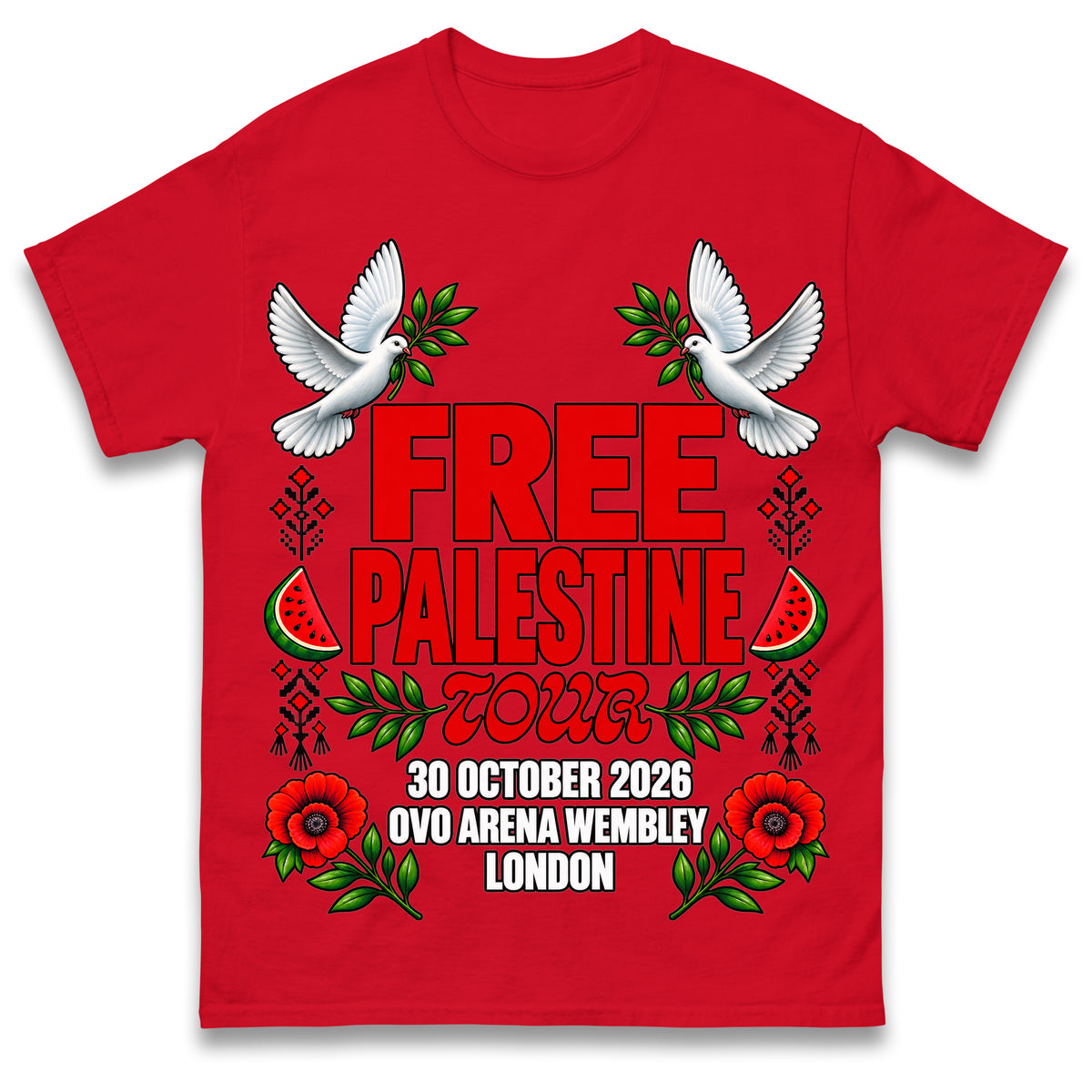Macklemore and Friends Free Palestine Tour London 2026 T Shirt