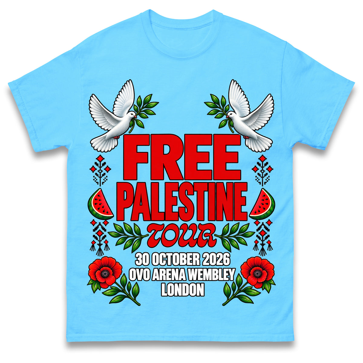 Macklemore and Friends Free Palestine Tour London 2026 T Shirt
