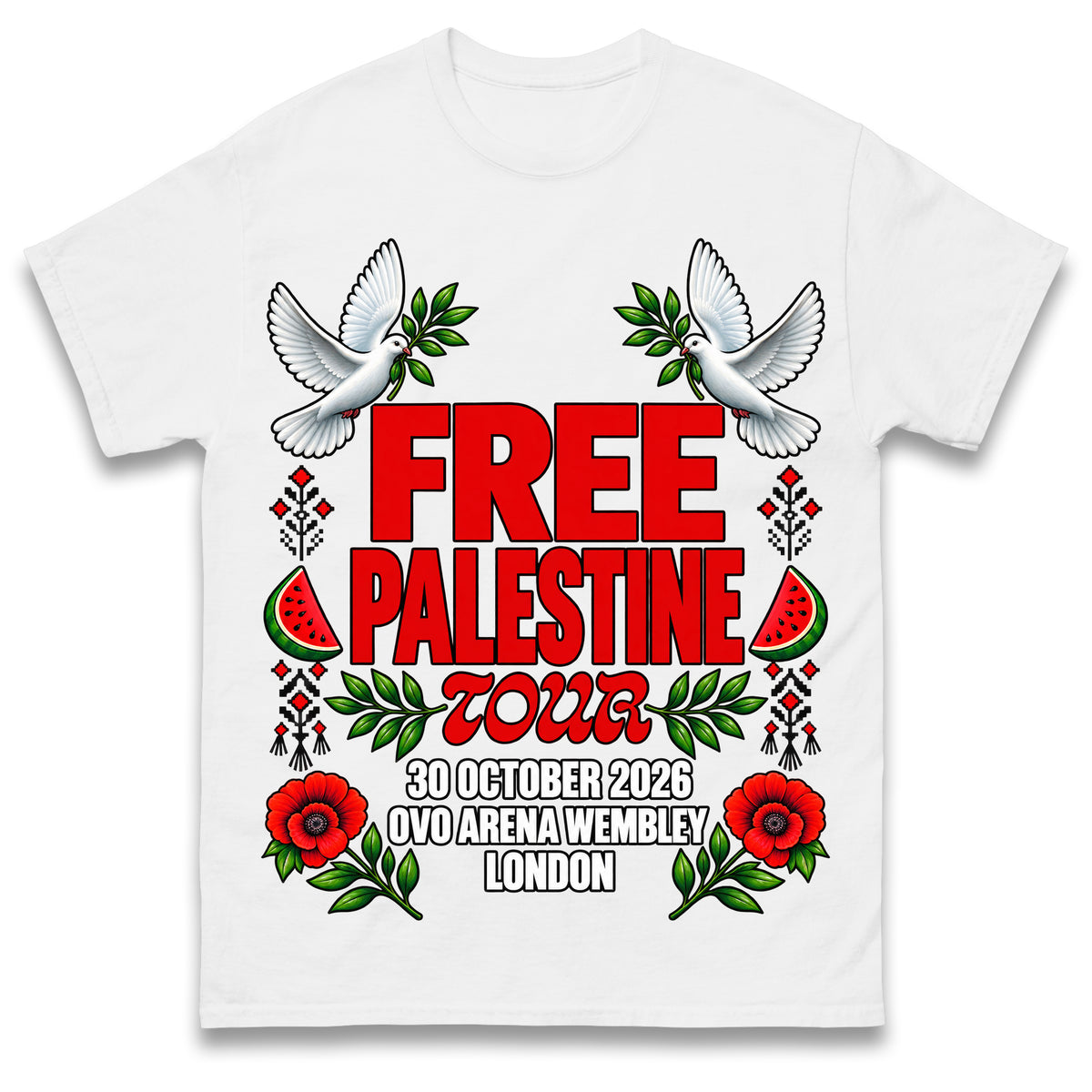 Macklemore and Friends Free Palestine Tour London 2026 T Shirt