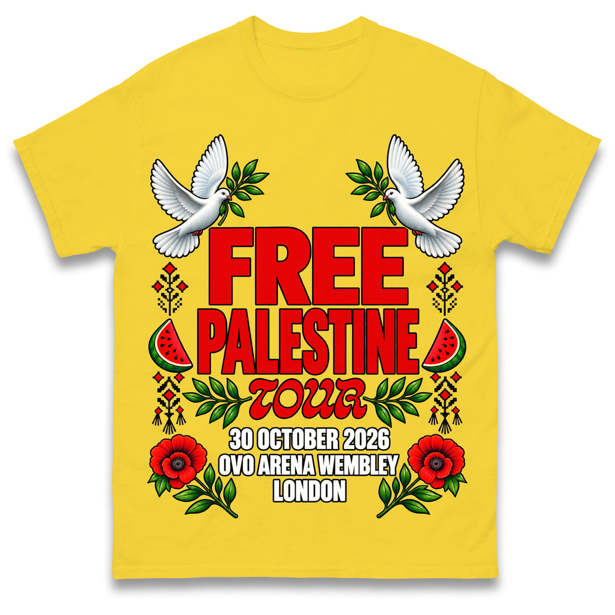 Macklemore and Friends Free Palestine Tour London 2026 T Shirt