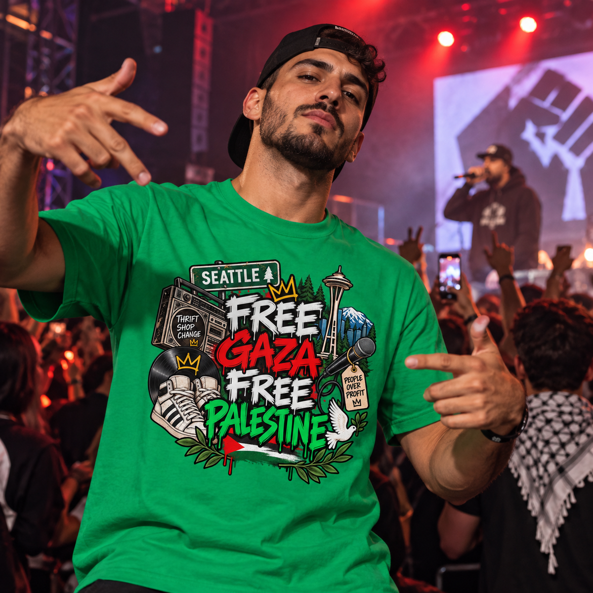 Macklemore Ed Sheeran Tour Palestine T Shirt