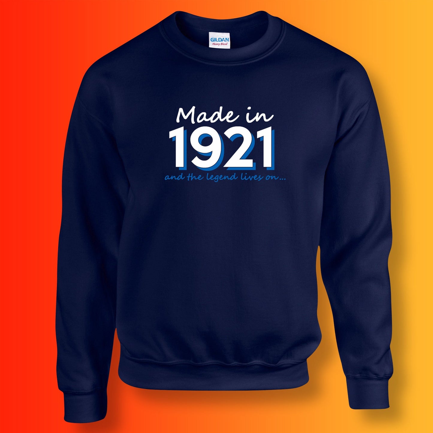 Made In 1921 and The Legend Lives On Sweater Navy