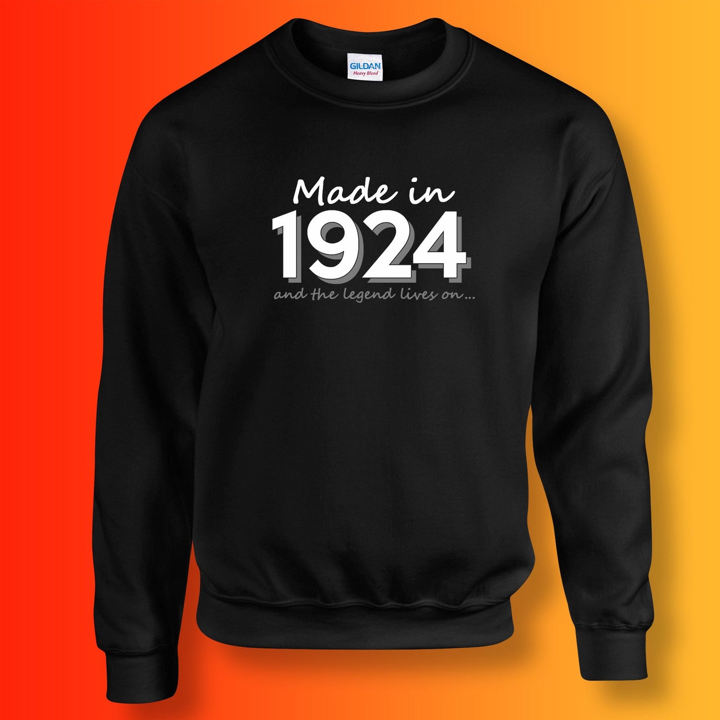 Made In 1924 and The Legend Lives On Sweater Black