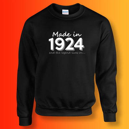 Made In 1924 and The Legend Lives On Sweater Black